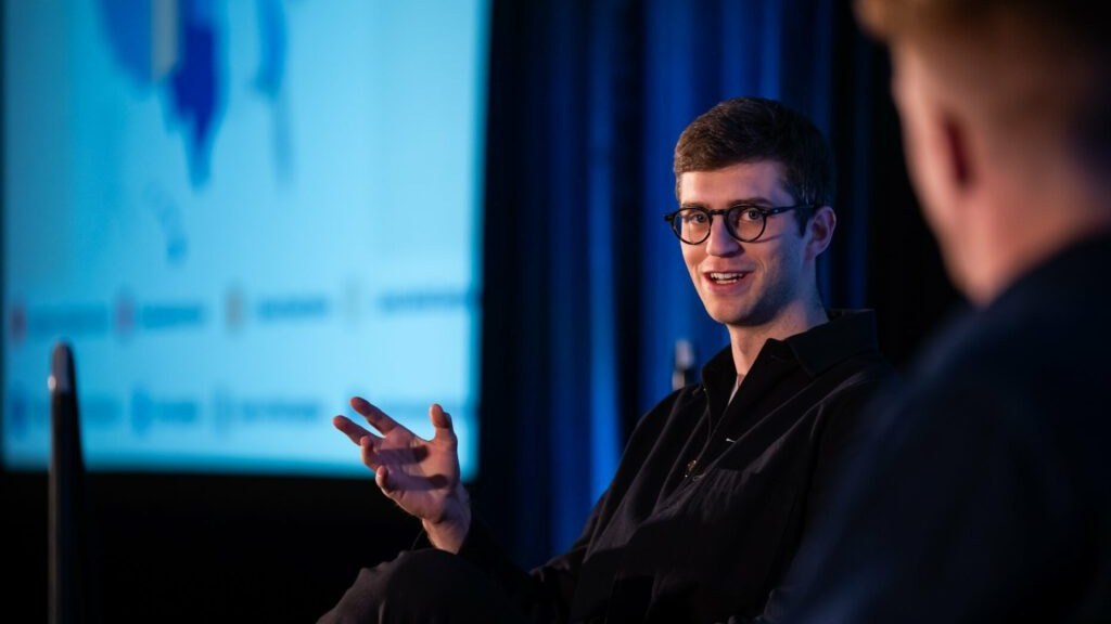 Josh Hardman, founder of Psychedelic Alpha, in conversation on stage